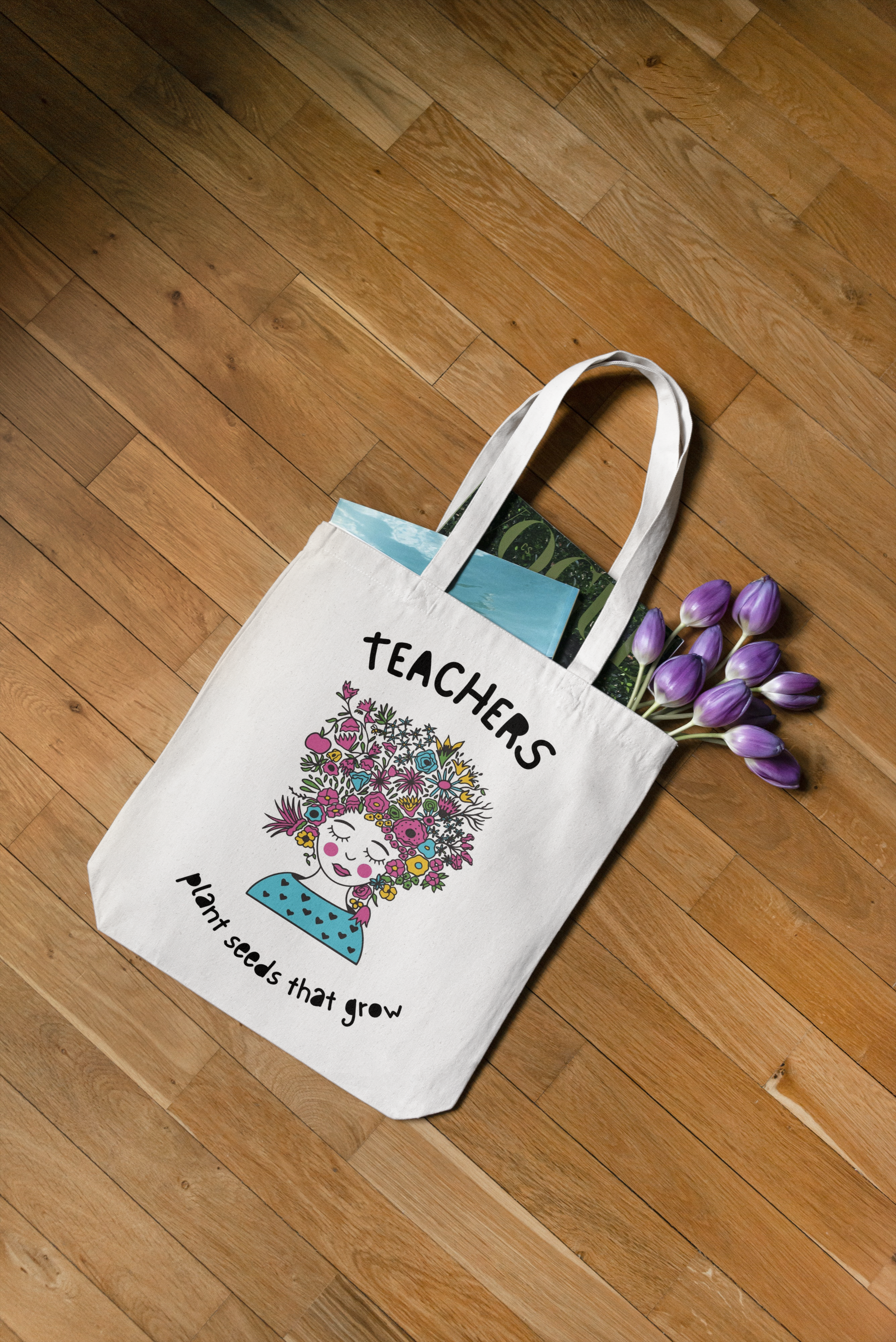 Teachers Totes v2 Digital Print Plus Krafted By Design